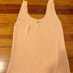 Pink Crochet Madewell Tank
